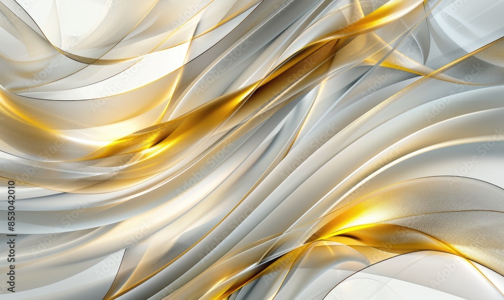 Poster swirling lines creating a striking abstract design on a white canvas, abstract background