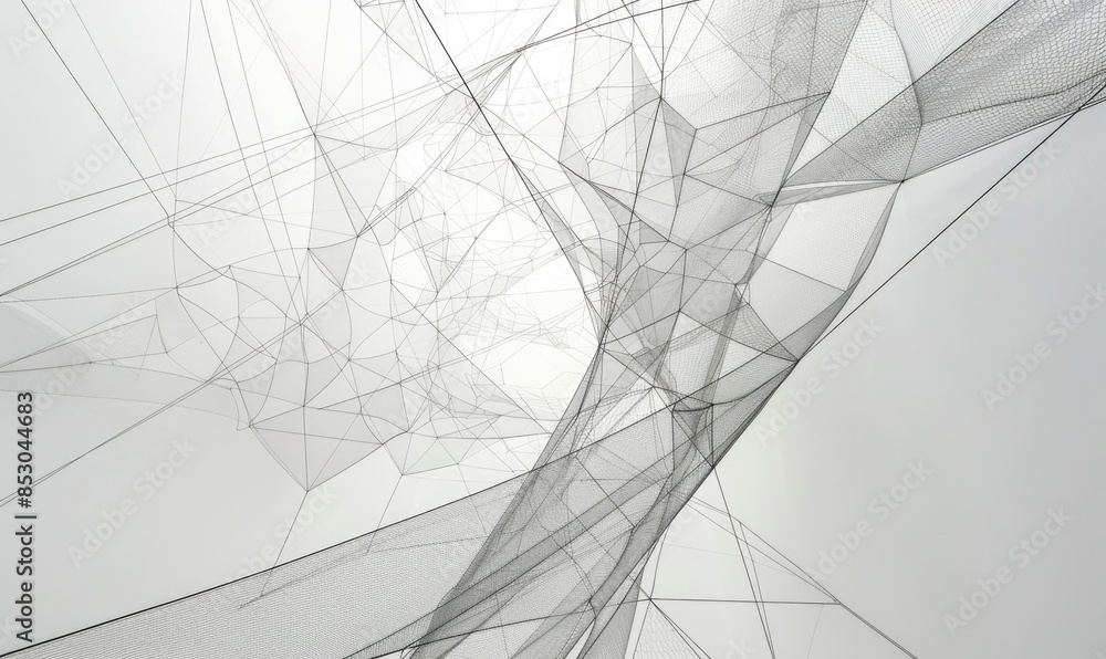 Poster abstract monochrome background with lines and curves