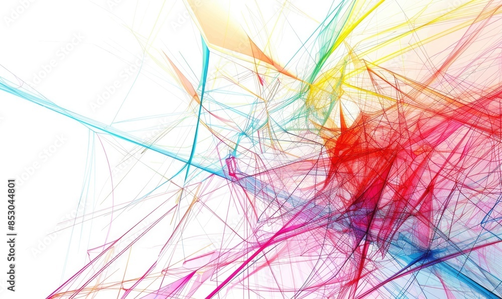Poster abstract background with colorful lines and curves