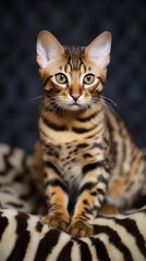 Bengal Cat, Texture Background Abstract Image Pattern, For Wallpaper, Background, Cover and Screen of Cell Phone, Smartphone, Computer, Laptop, Format 9:16 and 16:9 - PNG