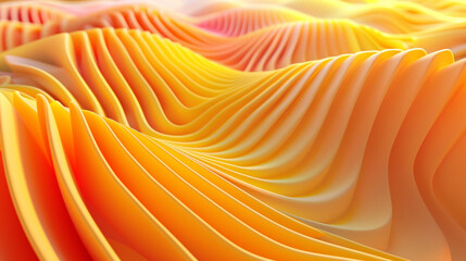 Orange and Lemon yellow Abstract 3D Background 