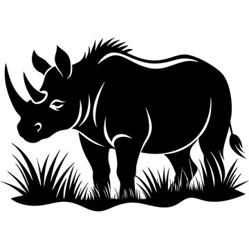 recommend clip art: rhino vector illustration