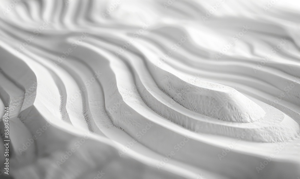 Poster flowing lines weaving through each other on a white background, abstract background