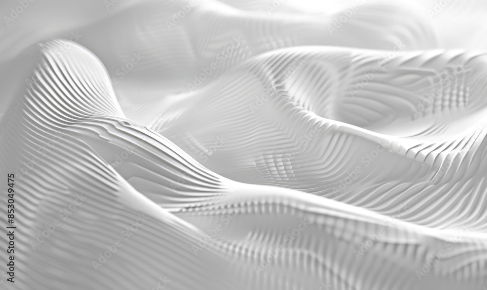 Poster flowing lines weaving through each other on a white background, abstract background