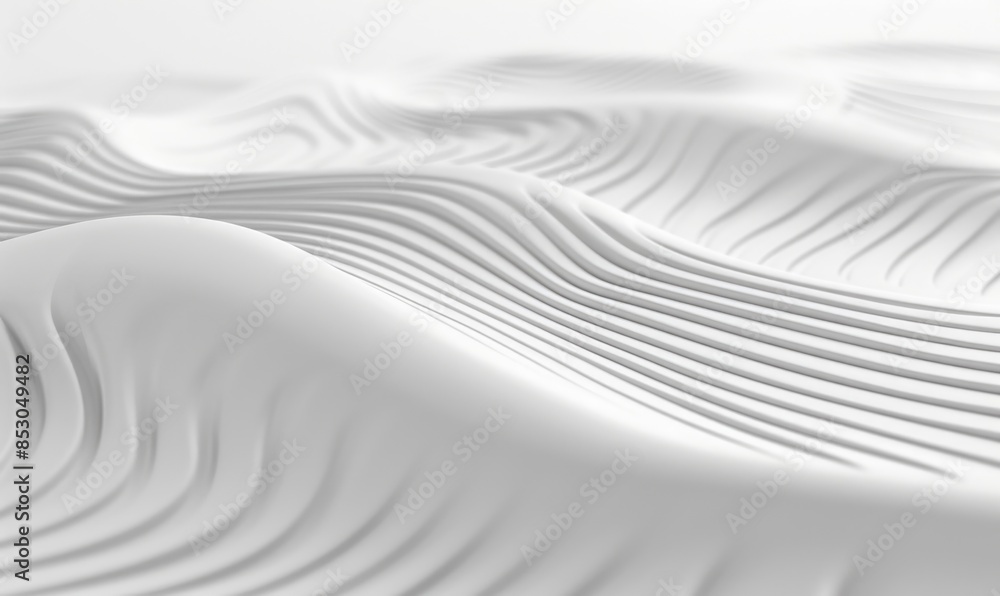 Poster flowing lines weaving through each other on a white background, abstract background