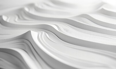 Fototapeta premium Flowing lines weaving through each other on a white background, abstract background