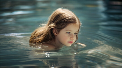 Child in the swimmingpool