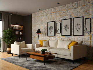 Create a range of styles to suit. interior design mockup.