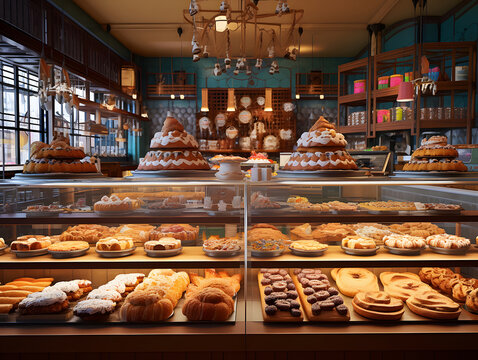 The aroma of freshly baked cakes fills the air, promising moments of pure bliss with every sip.