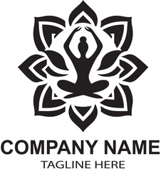 Obraz premium vector yoga logo design 