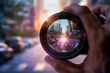 Urban reflections  conveying narrative through lens, emphasizing visual communication in photography