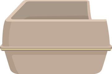 Simple and clean plastic litter box for training kittens and cats