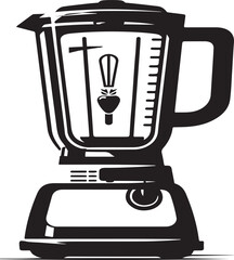silhouette vector blender in the white background