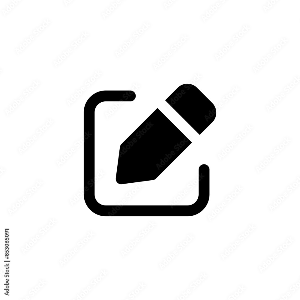 Poster edit pen icon, create modify pen sign button, pencil icon, sign up icon - editing text file document