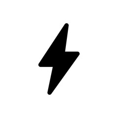 thunder bolt flash icon, flash lightning bolt icon - Electric power icon symbol - Power energy icon sign in filled, thin, line, outline and stroke style for apps and website