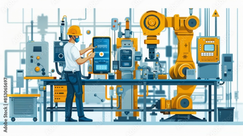 Poster illustrate a technician replacing a broken power button or volume rocker on a smartphone, restoring 