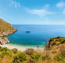 Obraz premium Sea bay in Zingaro Park, Sicily, Italy