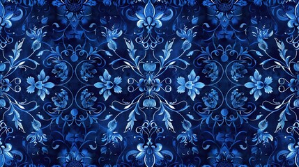 Nightblue pattern wallpaper
