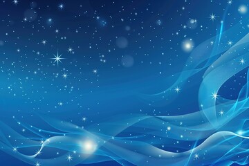 Abstract blue background with white particles