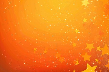 An abstract orange background picture with stars as elements, minimalist design, 