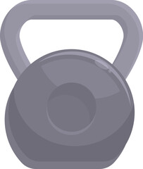 Simple metal kettlebell is ready for a weight training workout