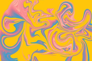 Fototapeta premium Colorful swirl waves abstract pattern background for PC wallpaper and aesthetic wallpaper.