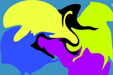 Obraz premium Colorful swirl waves abstract pattern background for PC wallpaper and aesthetic wallpaper.