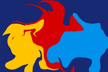 Colorful swirl waves abstract pattern background for PC wallpaper and aesthetic wallpaper.