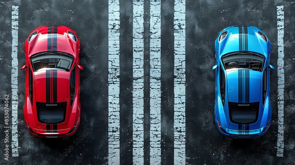 Poster design a scene of road rage between two drivers arguing over a parking space.