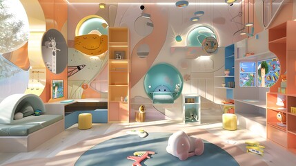 smart childrena??s room that can transform into different themes based on the childa??s activities and interests