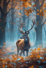 deer in the woods