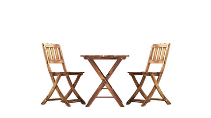 Garden table and chairs on a transparent background