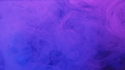 Fototapeta premium Smoke swirl. Paint water blend. Defocused neon pink blue color glowing steam floating wave abstract art background with free space.