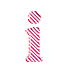 Obraz premium White symbol with pink diagonal ultra thin straps. letter i