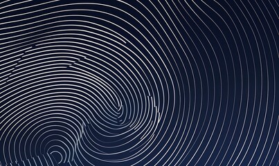 Fototapeta premium Radiant Circular Lines Abstract Geometric Stripe Art on Dark Blue Background for Covers