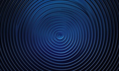 Radiant Circular Lines Abstract Geometric Stripe Art on Dark Blue Background for Covers