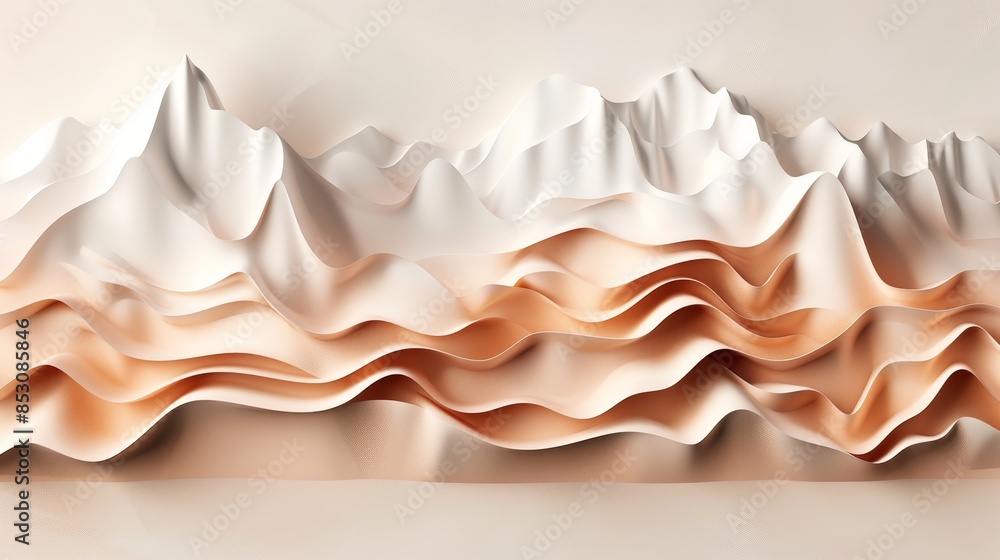 Poster minimalistic abstract design with jagged, irregular shapes mimicking rough natural terrain, sharp an