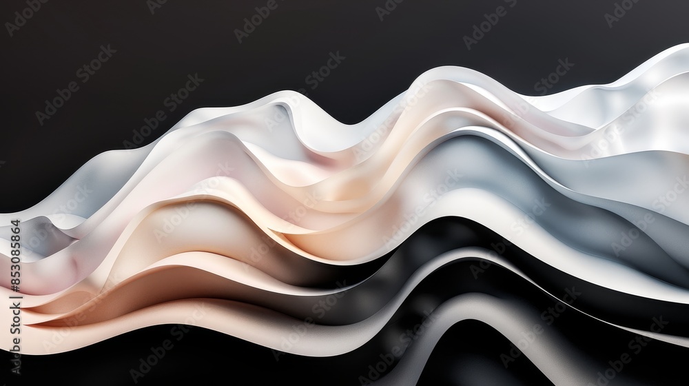 Poster minimalistic abstract design with jagged, irregular shapes mimicking rough natural terrain, sharp an