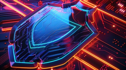 shield security system digital futuristic