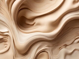 Abstract liquid beige background. Creamy cream background, background texture.