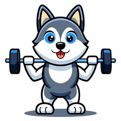 cute-husky-dog-lifting-barbell-cartoon-vector-icon