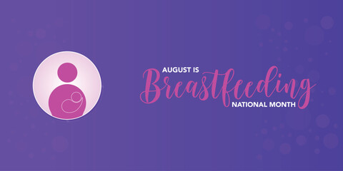 National Breastfeeding month calligraphic banner design on isolated background. Script lettering banner, poster, card concept idea. Health awareness vector template.