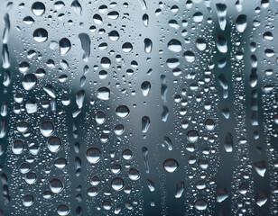 raindrops floating on a foggy glass