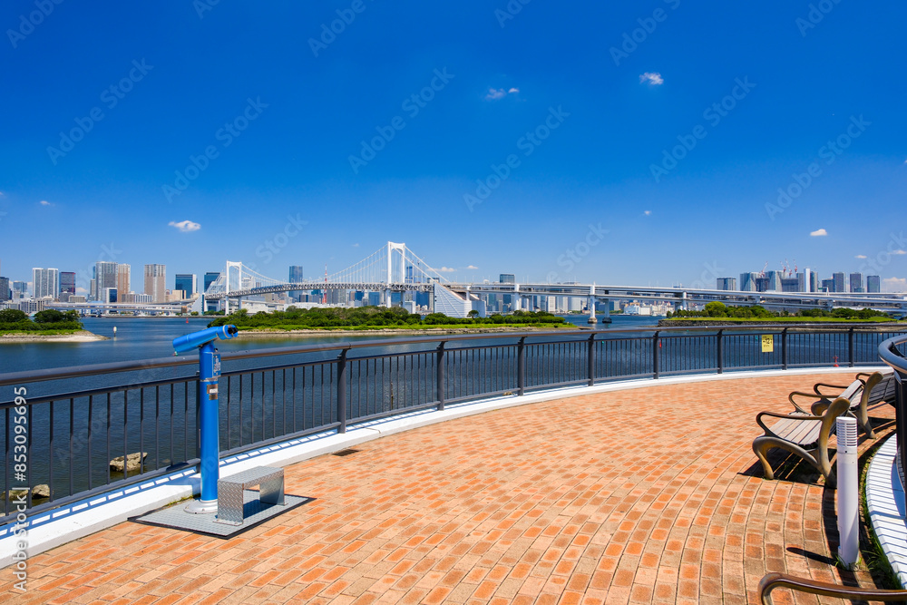 Wall mural 東京都港区 お台場海浜公園、展望デッキ