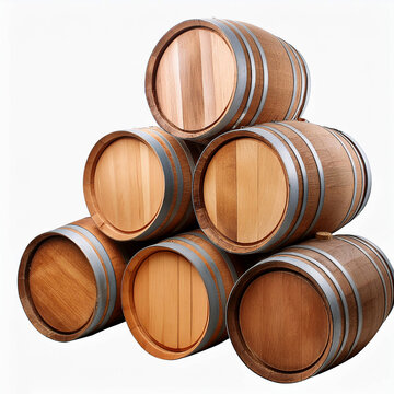 recommend clip art: Oak barrels made of wood