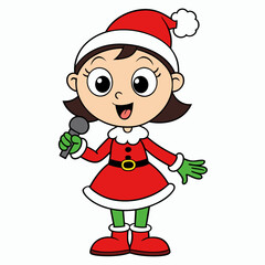 vector-cartoon-little-girl-singing-in-christmas-co
