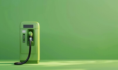 Sustainable Future 3D Vector Illustration of Green Gas Pump for Clean Energy Advocacy