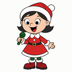 vector-cartoon-little-girl-singing-in-christmas-co