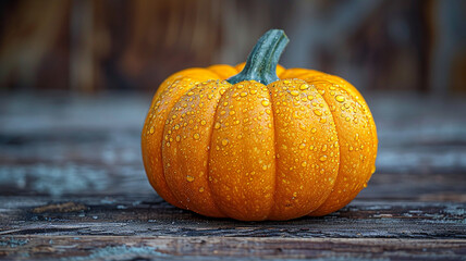 pumpkin on a wooden table