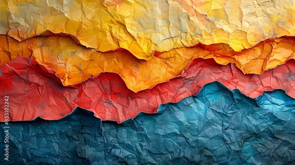 Poster craft a digital artwork featuring abstract shapes and patterns overlaid